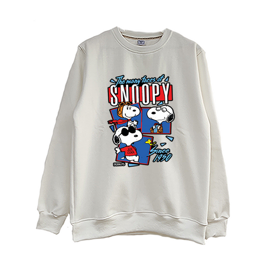 Crewneck Snoopy Many Faces