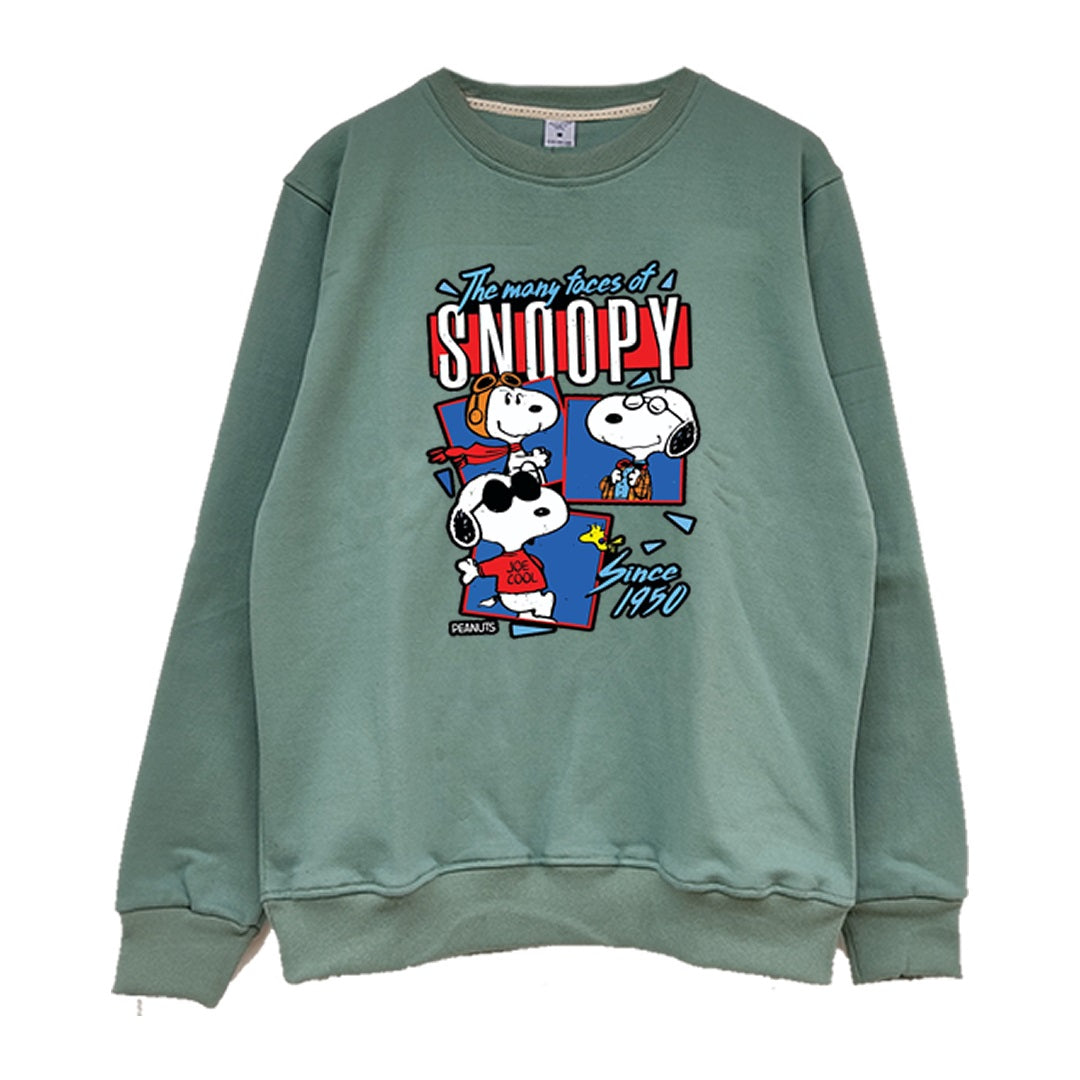 Crewneck Snoopy Many Faces