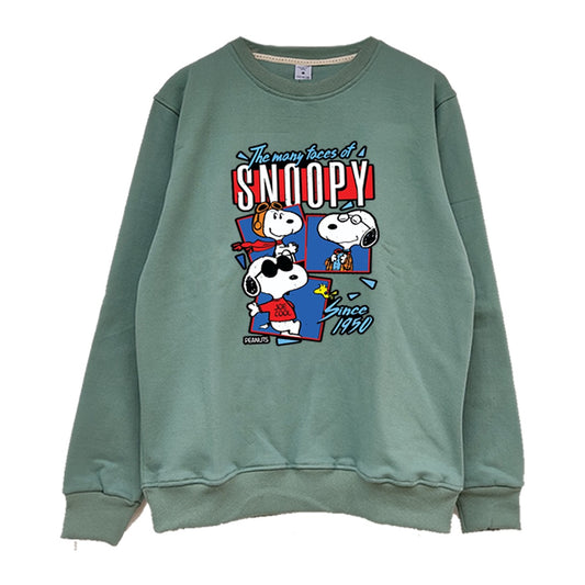 Crewneck Snoopy Many Faces