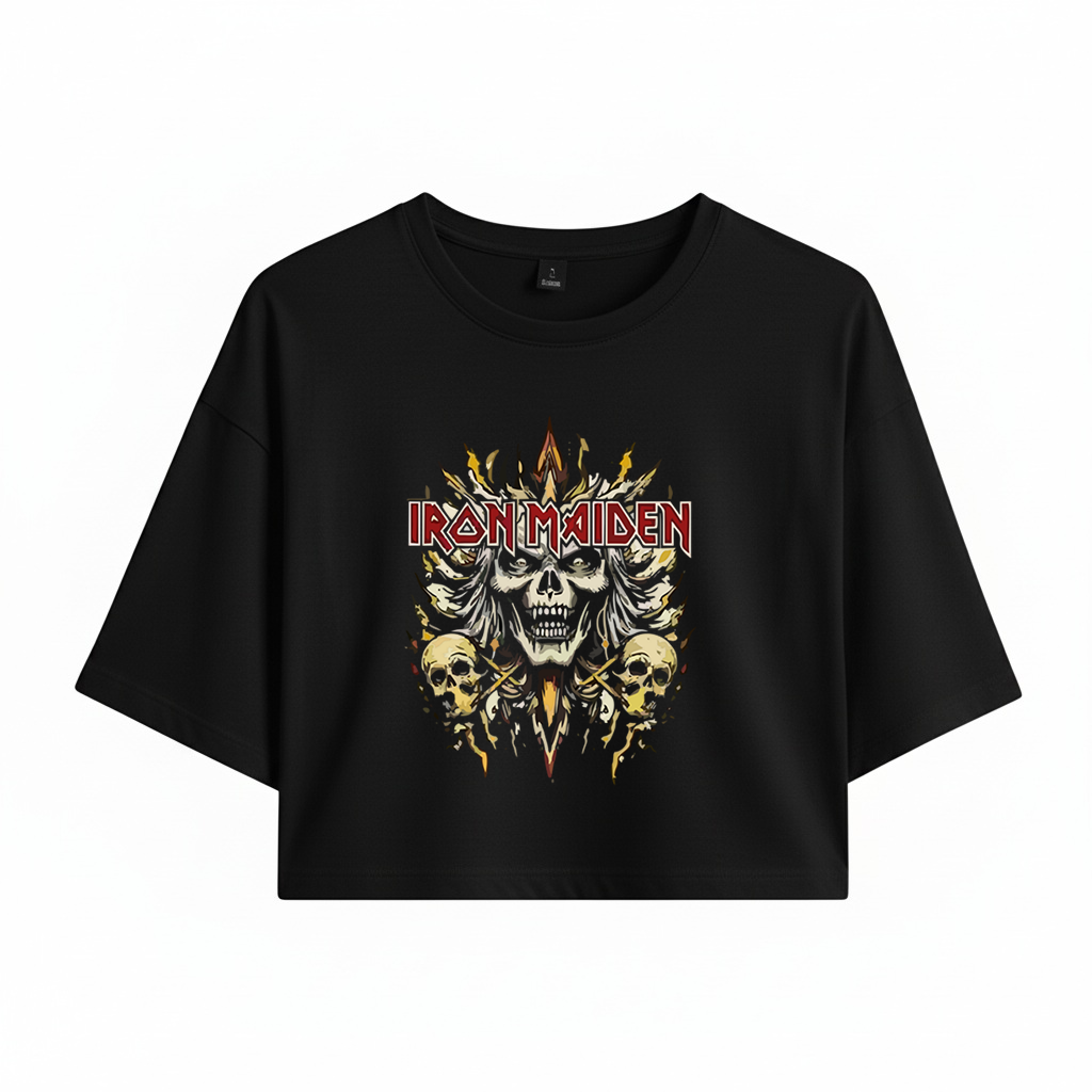 Crop Iron Maiden Eddie Heads