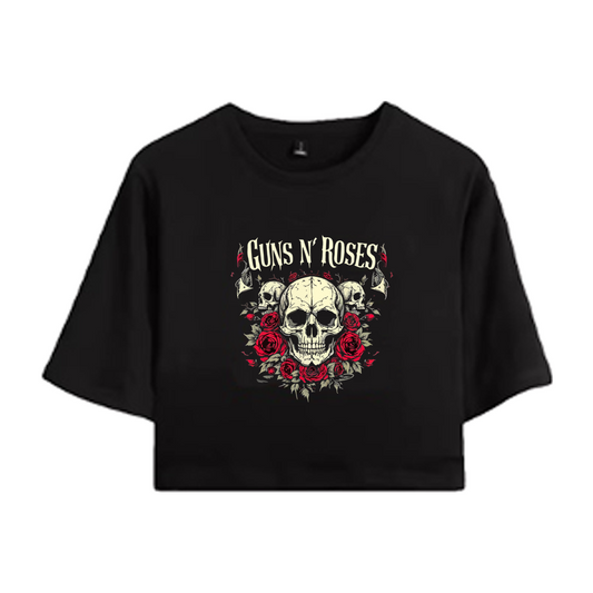 Crop Guns N' Roses Skulls