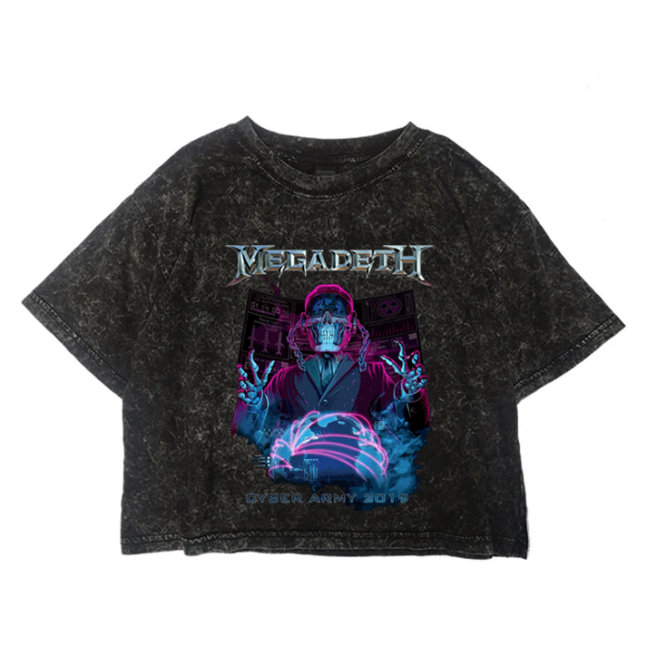 Crop Acid Megadeth Cyber Army 2019 Club