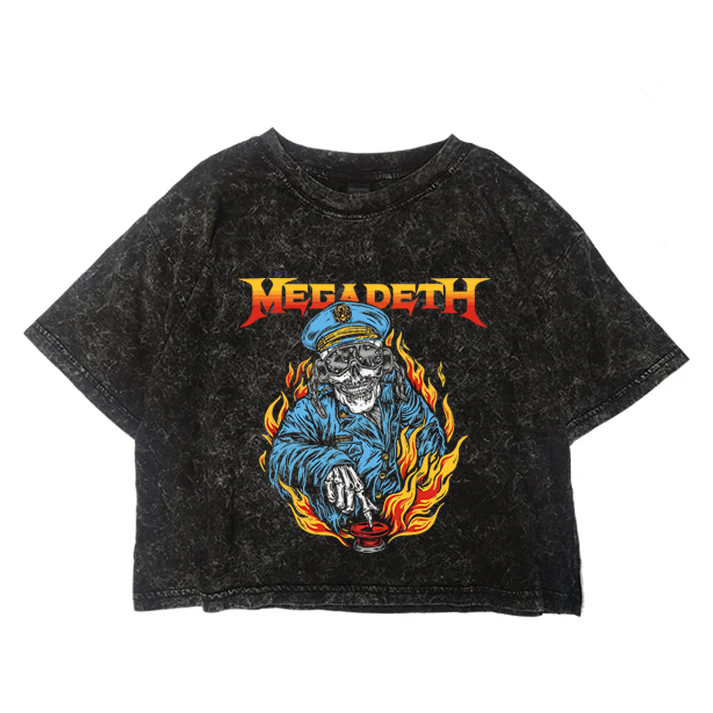 Crop Acid Megadeth Vic Flames