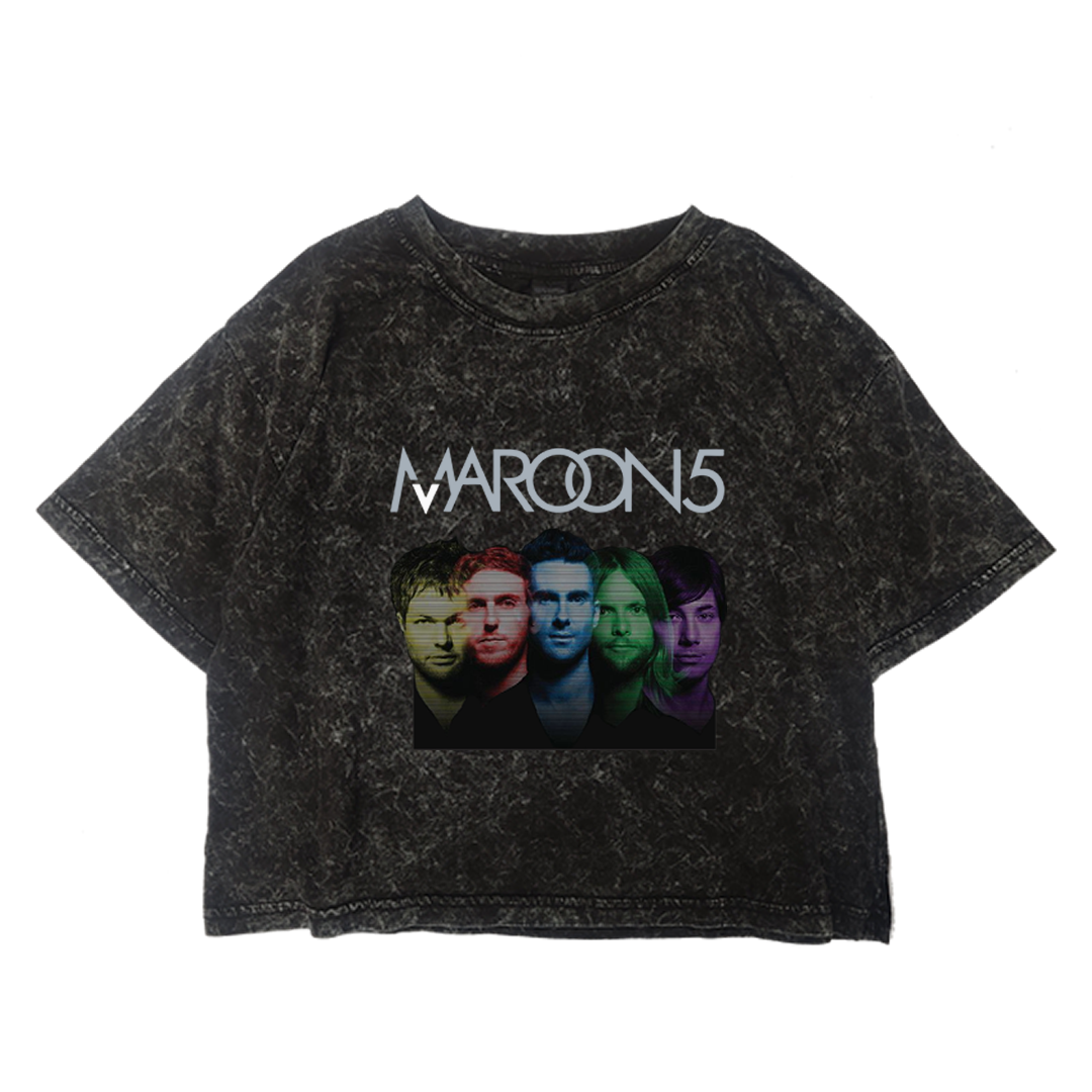 Crop Acid Maroon 5 Faces