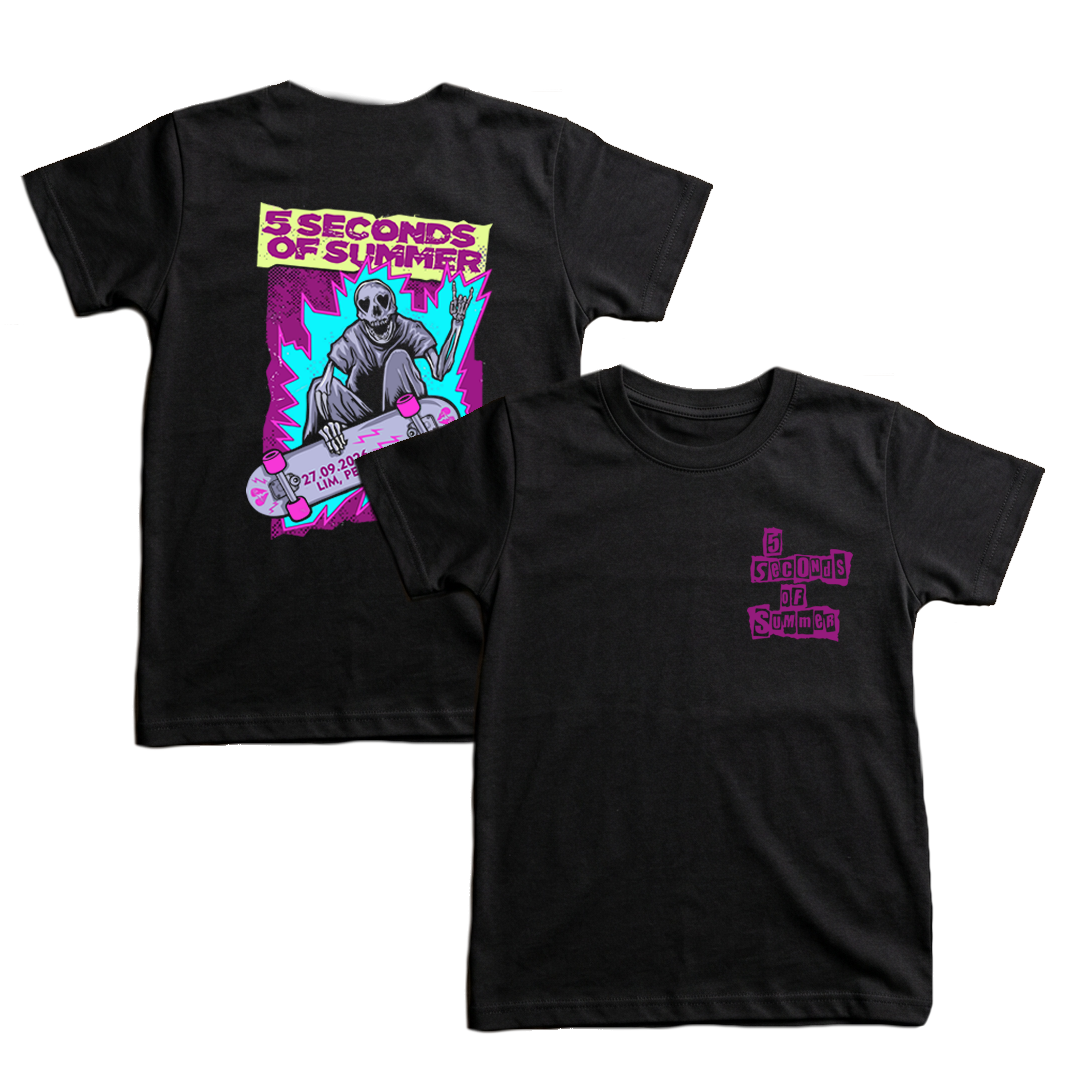 Baby Tee 5 Seconds of Summer Skate Calavera