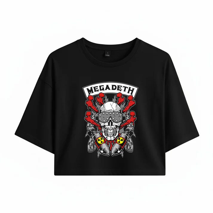 Crop Megadeth Skull And Bombs