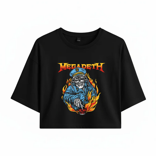 Crop Megadeth Vic Flames