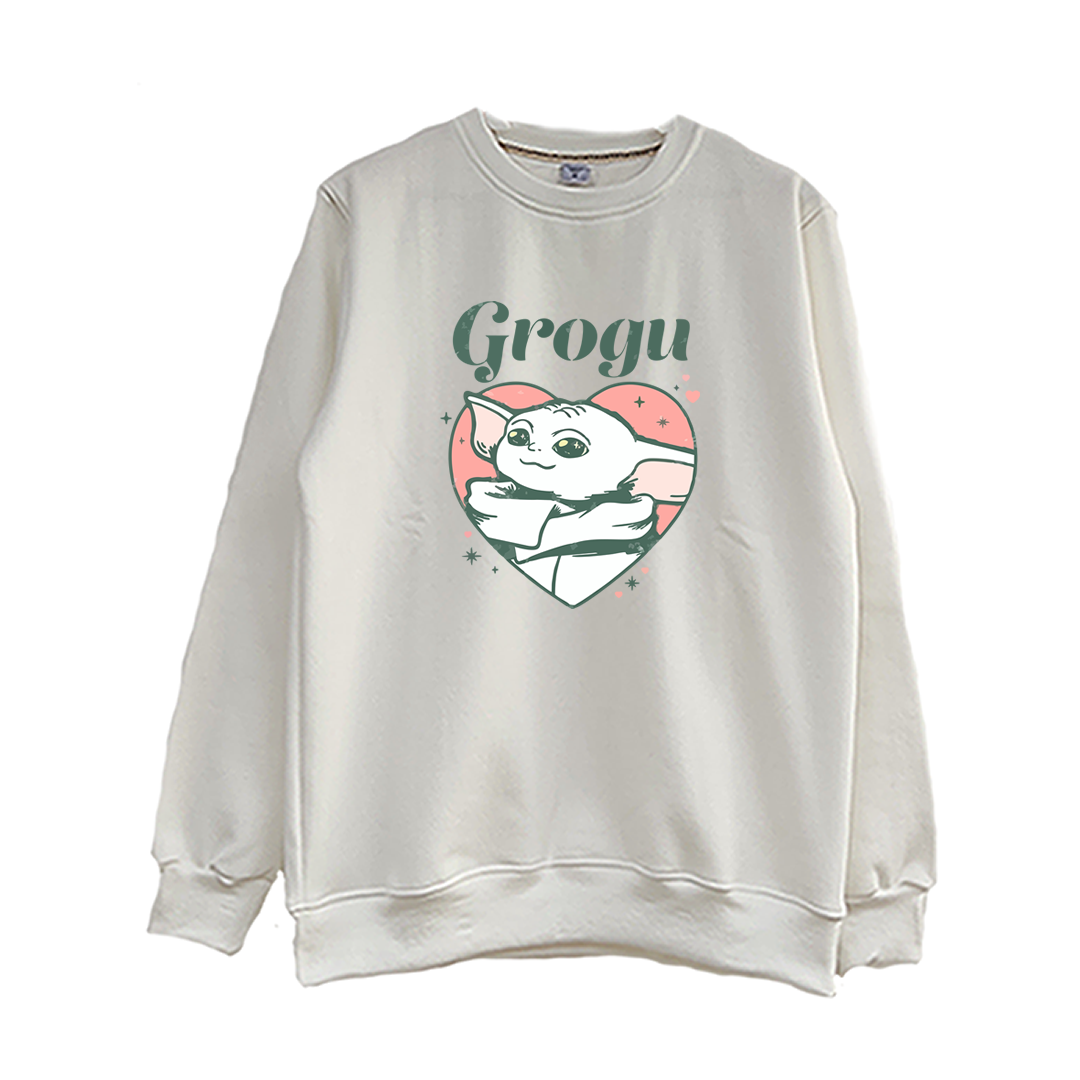 Crewneck Mandalorian y Grogu Corazón