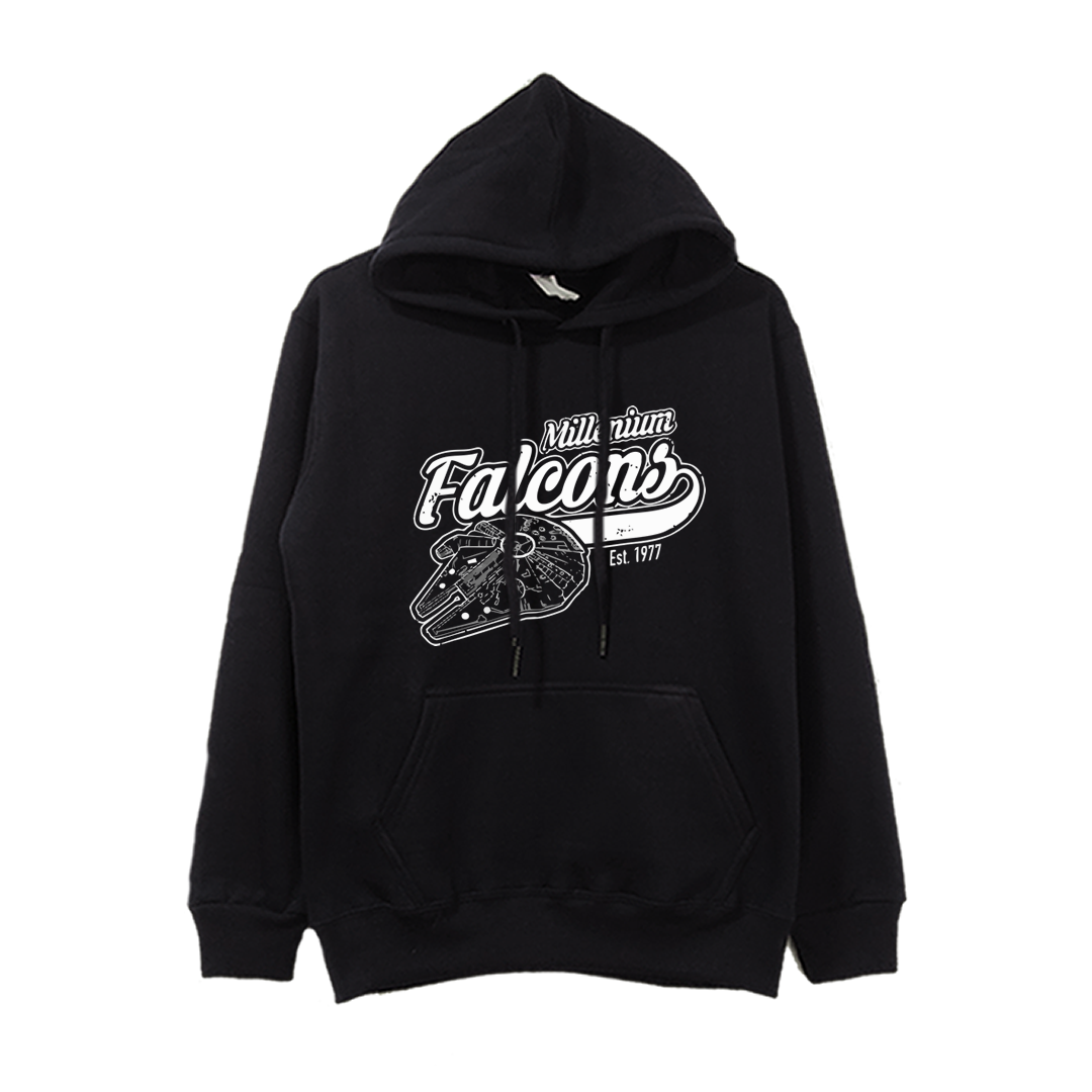 Polera Mandalorian y Grogu Halcón Milenario