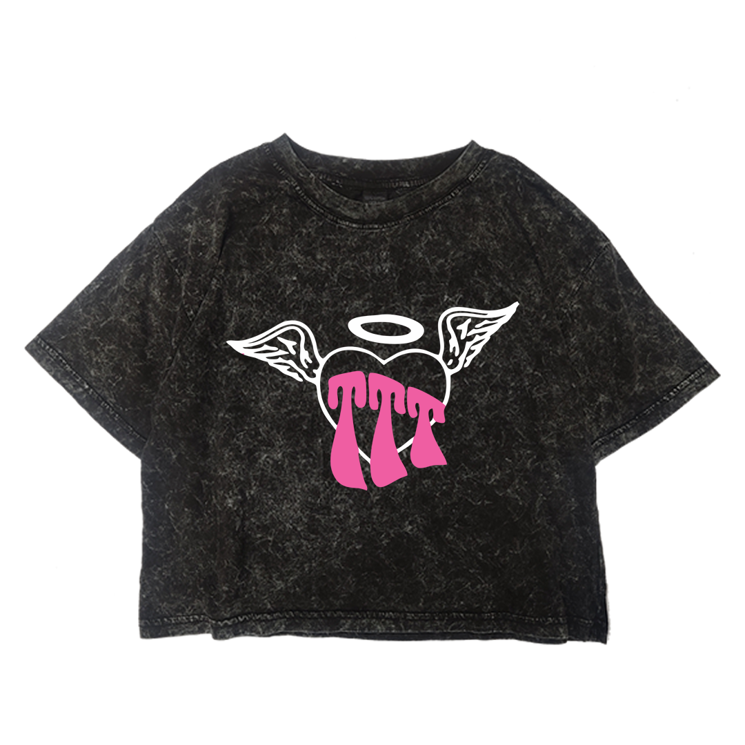 Crop Acid Tini Heart Triple T