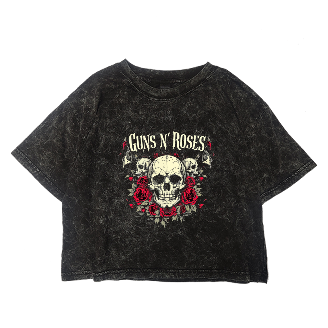 Crop Guns N' Roses Skulls