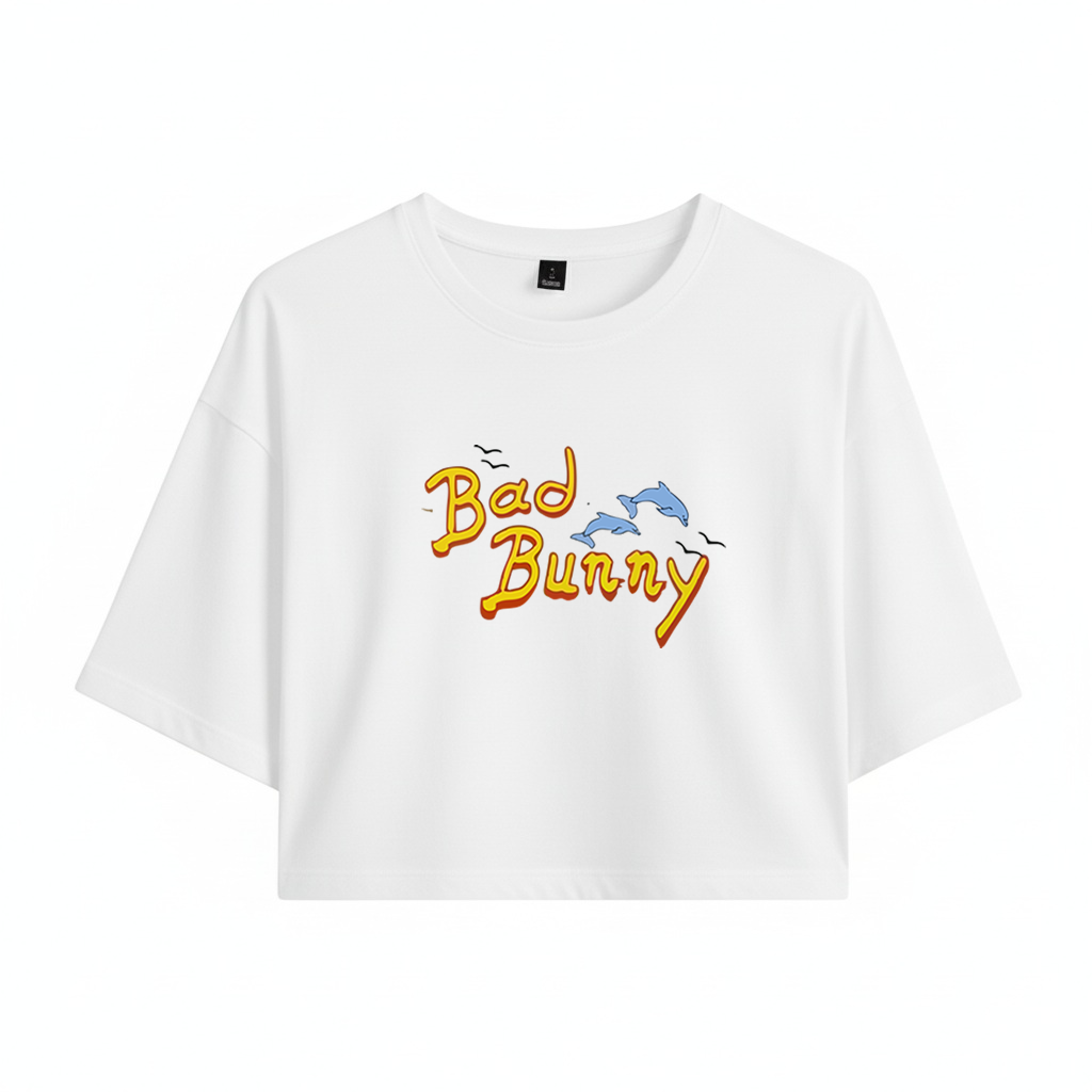 Crop Bad Bunny Logo Un Verano Sin Ti