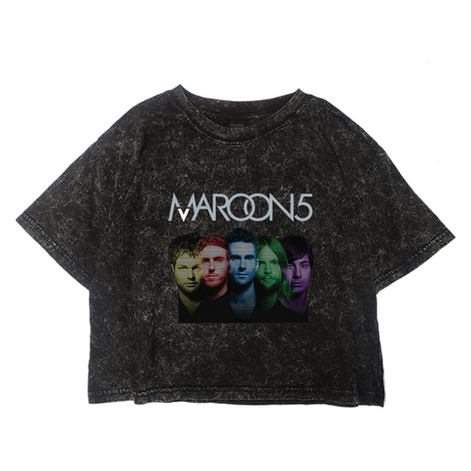 Crop Acid Maroon 5 Faces