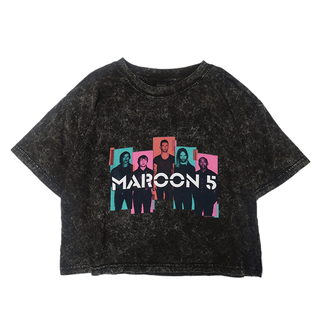 Crop Acid Maroon 5 Colors