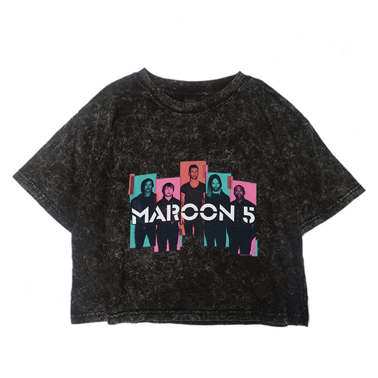 Crop Acid Maroon 5 Colors