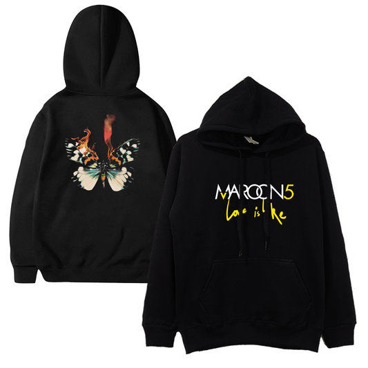 Hoodie Maroon 5 Love Is Like
