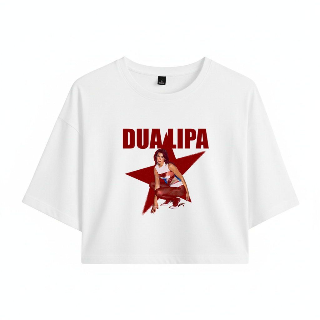 Crop Dua Lipa Red