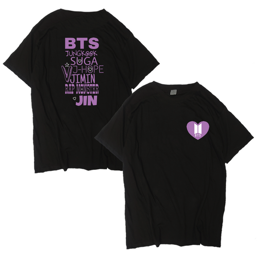 Polo BTS Band Corazón