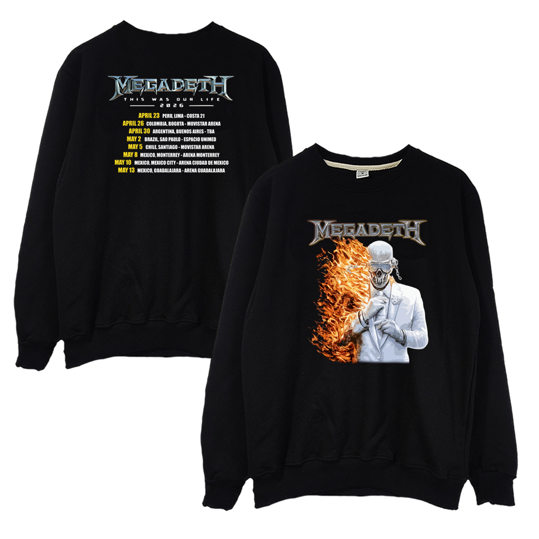 Crewneck Megadeth Tour LATAM 2026